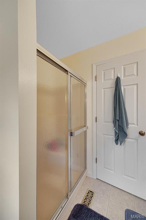 6235 Meadowlark Ln, Troy, MO 63379 - full bath with tile patterned floors and a shower stall