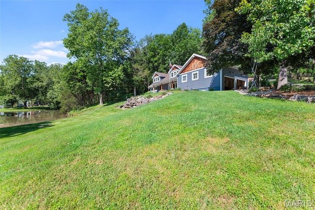 727 Madison Vly, Wildwood, MO 63005 - view of grassy yard with a water view