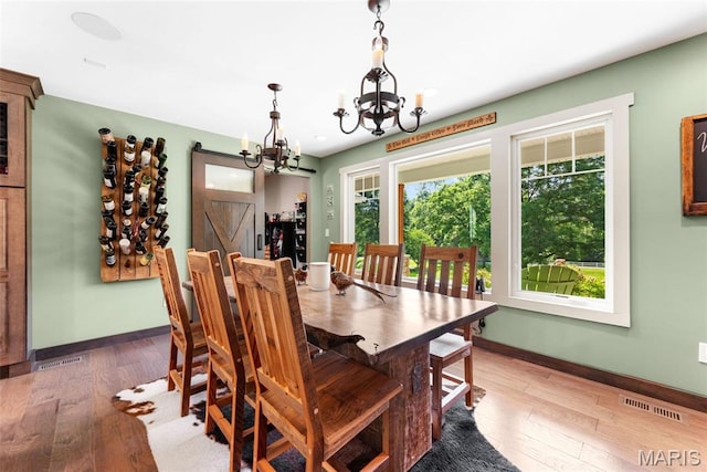 727 Madison Vly, Wildwood, MO 63005 - dining room featuring a chandelier and light wood finished floors