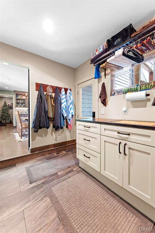 727 Madison Vly, Wildwood, MO 63005 - mudroom with light wood-style flooring and recessed lighting