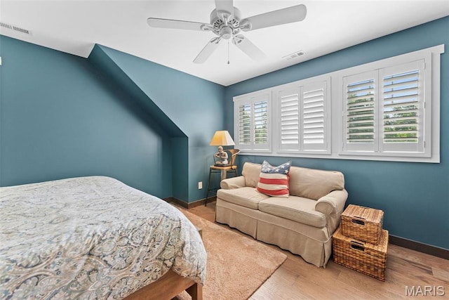 727 Madison Vly, Wildwood, MO 63005 - bedroom with wood finished floors and a ceiling fan