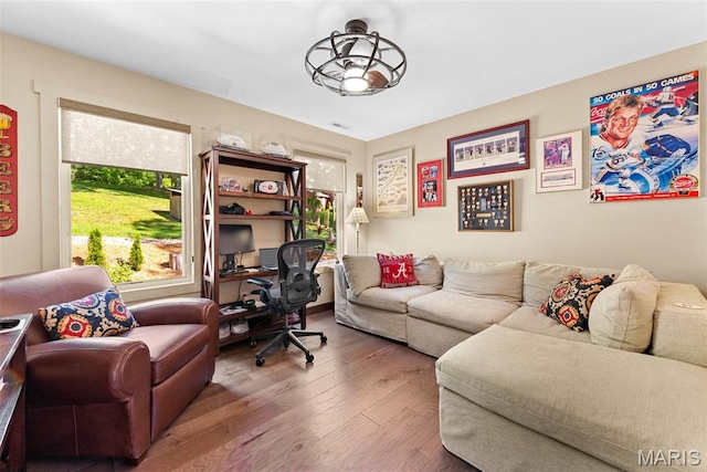 727 Madison Vly, Wildwood, MO 63005 - home office with plenty of natural light and wood finished floors