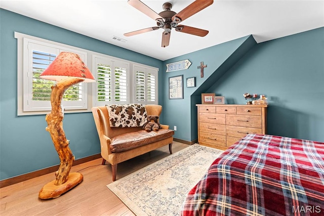 727 Madison Vly, Wildwood, MO 63005 - bedroom featuring wood finished floors and ceiling fan