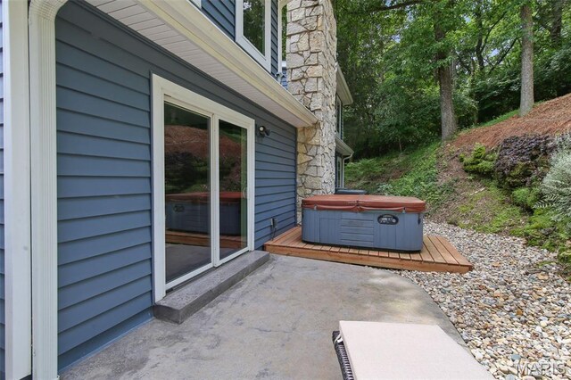 727 Madison Vly, Wildwood, MO 63005 - view of patio featuring a hot tub