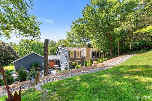727 Madison Vly, Wildwood, MO 63005 - view of front of house featuring a chimney and a front lawn