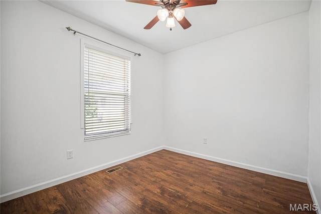 823 Whispering Windsong Dr, Ofallon, MO 63366 - spare room featuring ceiling fan and wood finished floors