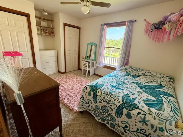 826 Birdie Ln, Jackson, MO 63755 - carpeted bedroom with baseboards and ceiling fan