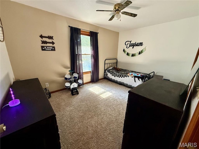 826 Birdie Ln, Jackson, MO 63755 - carpeted bedroom with baseboards and ceiling fan
