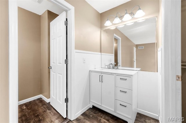 148 Castlewood Dr, Troy, MO 63379 - bathroom featuring vanity and wood finished floors