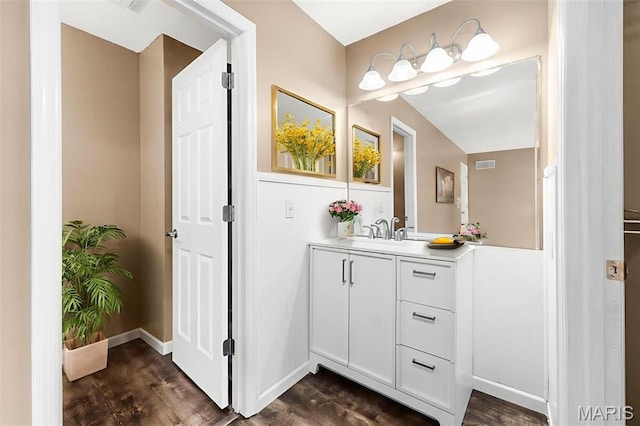 148 Castlewood Dr, Troy, MO 63379 - bathroom featuring vanity and wood finished floors