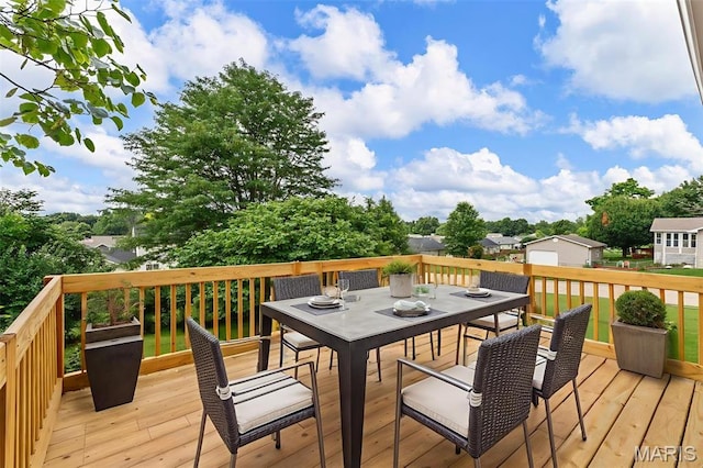148 Castlewood Dr, Troy, MO 63379 - wooden terrace featuring outdoor dining area