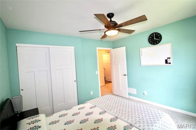 1001 Windsor Crest Ct, Cottleville, MO 63376 - carpeted bedroom with a closet and a ceiling fan