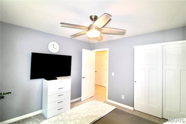 1001 Windsor Crest Ct, Cottleville, MO 63376 - unfurnished bedroom featuring carpet floors, a closet, and ceiling fan