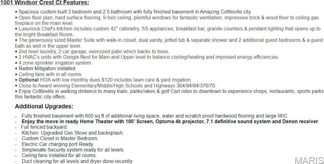 1001 Windsor Crest Ct, Cottleville, MO 63376 - view of miscellaneous listing collateral