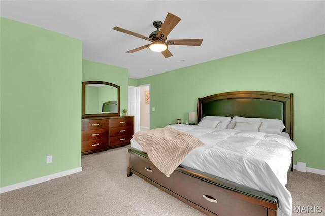1001 Windsor Crest Ct, Cottleville, MO 63376 - carpeted bedroom featuring baseboards and a ceiling fan