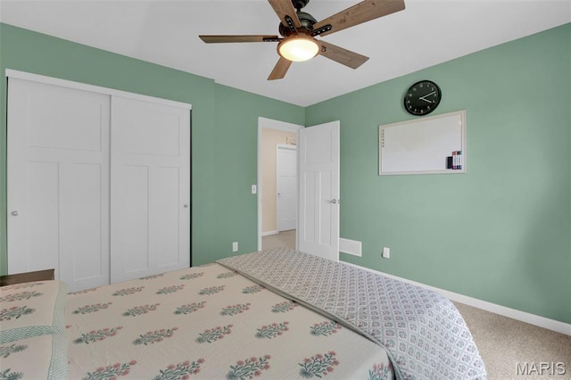 1001 Windsor Crest Ct, Cottleville, MO 63376 - carpeted bedroom with a closet and ceiling fan