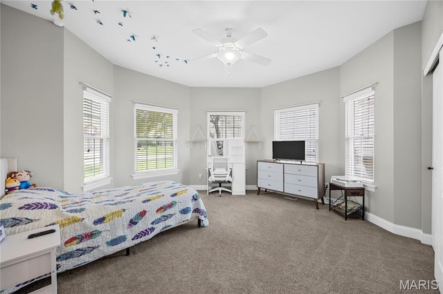 105 Cypress Meadows Dr, Wentzville, MO 63385 - bedroom featuring carpet and a ceiling fan