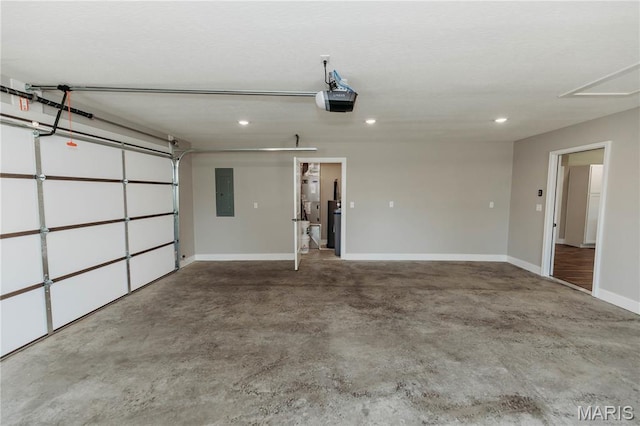 501 W 2nd, Dixon, MO 65459 - garage with electric panel, recessed lighting, and a garage door opener