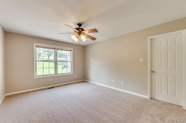 1515 Dietrich Glen Dr, Ballwin, MO 63021 - carpeted spare room with ceiling fan and baseboards