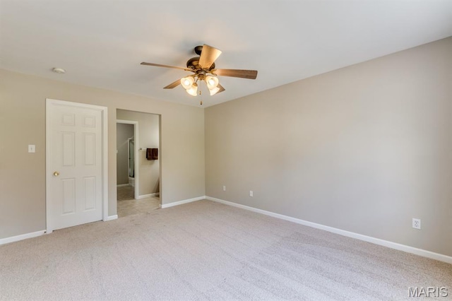 1515 Dietrich Glen Dr, Ballwin, MO 63021 - spare room with ceiling fan and light carpet