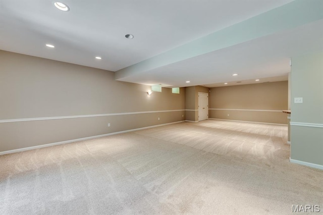 1515 Dietrich Glen Dr, Ballwin, MO 63021 - empty room with carpet and recessed lighting