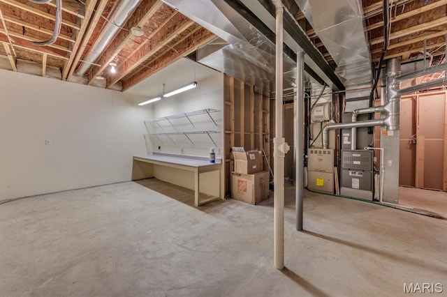 1515 Dietrich Glen Dr, Ballwin, MO 63021 - unfinished below grade area featuring heating unit