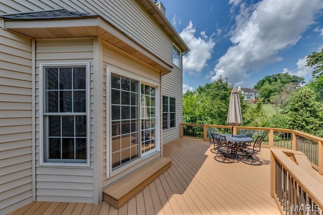 1515 Dietrich Glen Dr, Ballwin, MO 63021 - deck featuring outdoor dining space