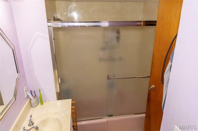 49 Bedford Dr, Belleville, IL 62226 - full bathroom with vanity and bath / shower combo with glass door