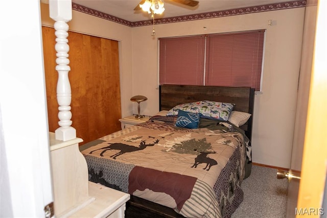 49 Bedford Dr, Belleville, IL 62226 - carpeted bedroom featuring a ceiling fan
