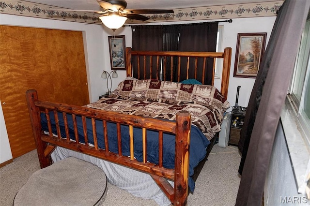 49 Bedford Dr, Belleville, IL 62226 - carpeted bedroom featuring a ceiling fan