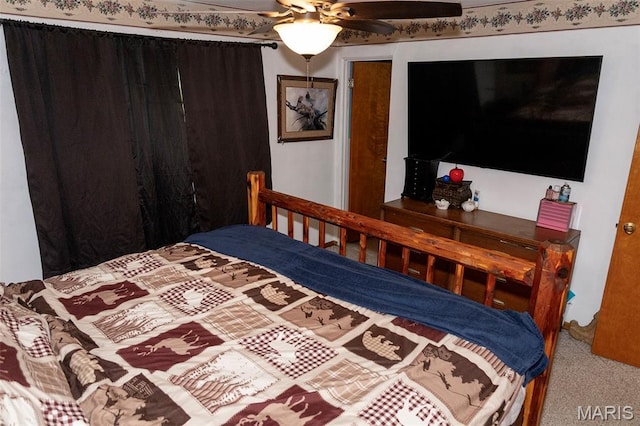 49 Bedford Dr, Belleville, IL 62226 - bedroom with carpet flooring and a ceiling fan
