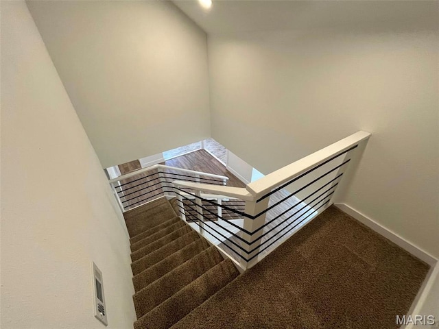 302 State St, Scott City, MO 63780 - staircase with carpet and baseboards