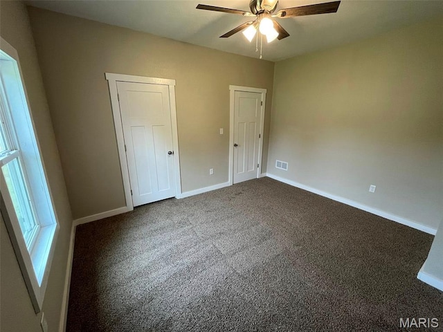 302 State St, Scott City, MO 63780 - spare room featuring a ceiling fan and carpet