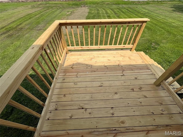 302 State St, Scott City, MO 63780 - wooden deck with a yard
