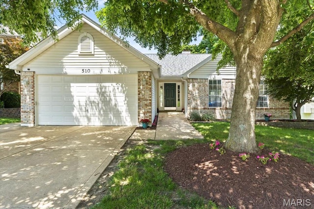510 Wetherby Terrace Dr, Ballwin, MO 63021 - ranch-style home with brick siding, driveway, and an attached garage