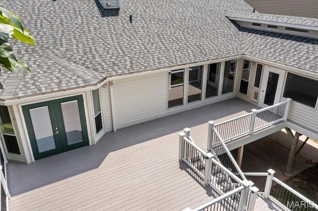 510 Wetherby Terrace Dr, Ballwin, MO 63021 - deck with french doors and stairway
