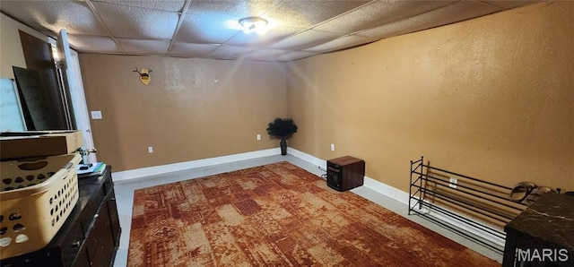 8739 Shawneetown Trl, Chester, IL 62233 - finished basement with a drop ceiling and baseboards