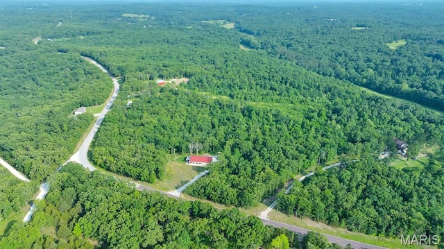 3204 Westwood Rd, Saint Clair, MO 63077 - aerial view of property and surrounding area featuring a heavily wooded area