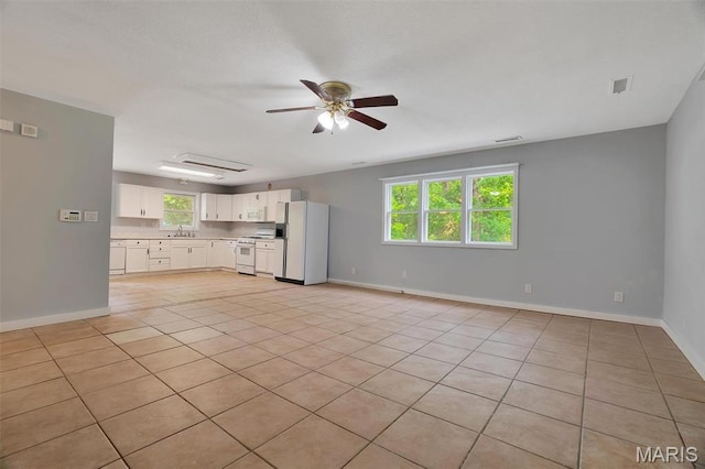 3080 Westwood Rd, Saint Clair, MO 63077 - unfurnished living room with a ceiling fan and light tile patterned flooring