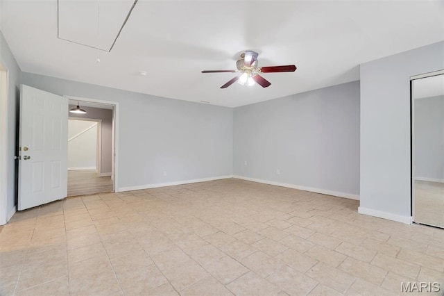 3080 Westwood Rd, Saint Clair, MO 63077 - empty room featuring attic access and a ceiling fan