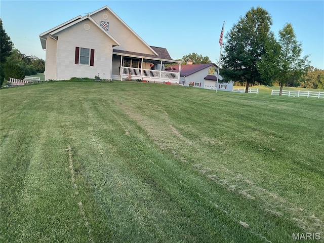 11996 County Road 3290, Rolla, MO 65401 - back of property featuring covered porch and a yard