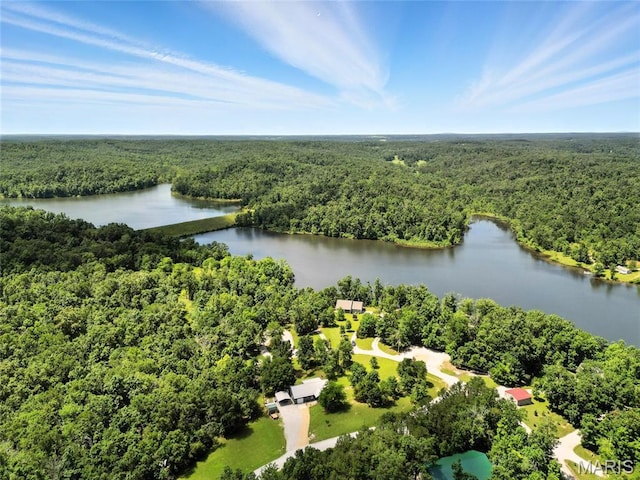 92 Lake Front Pt, Perryville, MO 63775 - drone / aerial view of a heavily wooded area and a nearby body of water