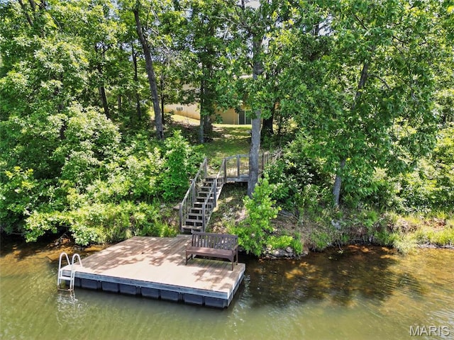 92 Lake Front Pt, Perryville, MO 63775 - dock area with stairs and a water view