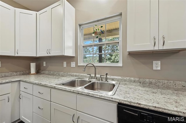 92 Lake Front Pt, Perryville, MO 63775 - kitchen featuring black dishwasher, light countertops, and white cabinets