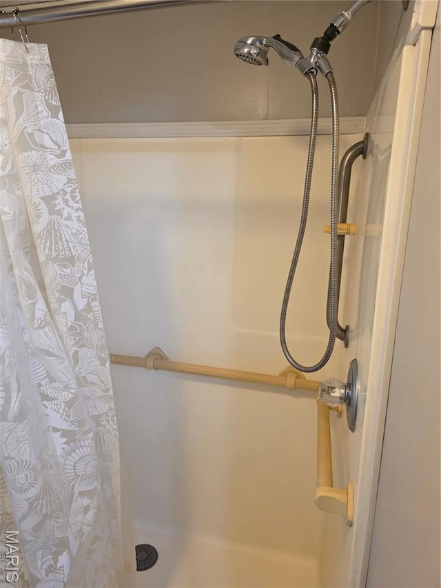 402 Il Route 143, Pocahontas, IL 62275 - bathroom view of a shower with shower curtain