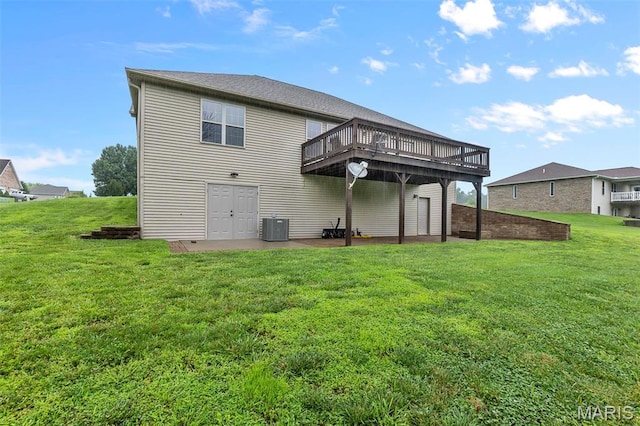 226 Indian Springs Dr, Jackson, MO 63755 - back of house with a deck and a yard