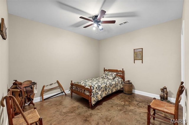 226 Indian Springs Dr, Jackson, MO 63755 - bedroom with concrete floors and ceiling fan