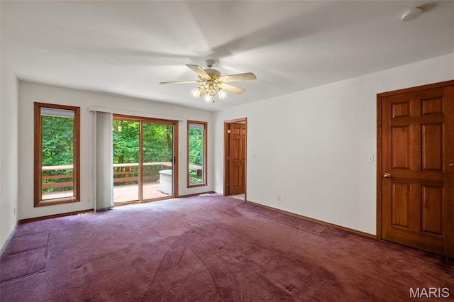 976 Aspenetter Dr, Innsbrook, MO 63390 - spare room with carpet floors, ceiling fan, and a smoke detector