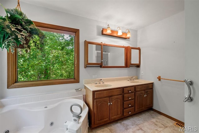 976 Aspenetter Dr, Innsbrook, MO 63390 - full bath featuring double vanity and a jetted tub