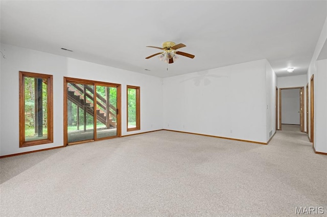 976 Aspenetter Dr, Innsbrook, MO 63390 - empty room with light colored carpet and ceiling fan